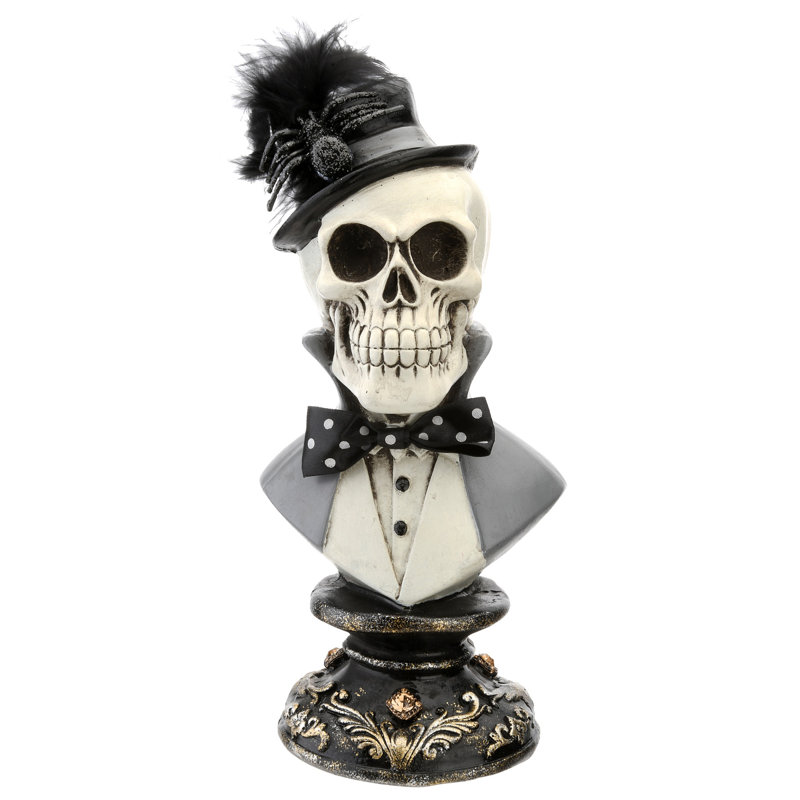Décoration de crâne d'Halloween 10 po The Holiday Aisle®