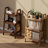 17.7"W Solid Oak End Table with Shelves-1443468349-1443468323