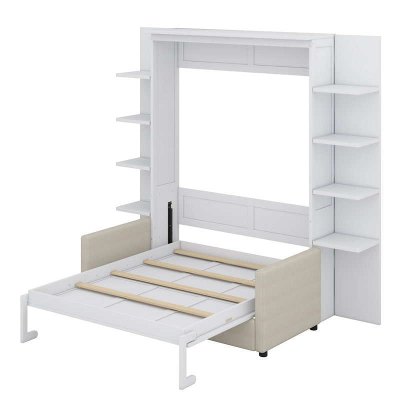 Murphy Bed Wall Bed With Sofa, White