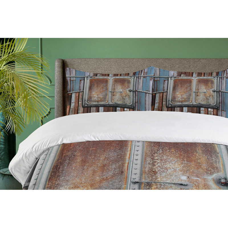 Marine Rustic Queen Duvet Cover Set with Pillow Shams