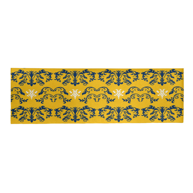 Tapis de couloir jaune