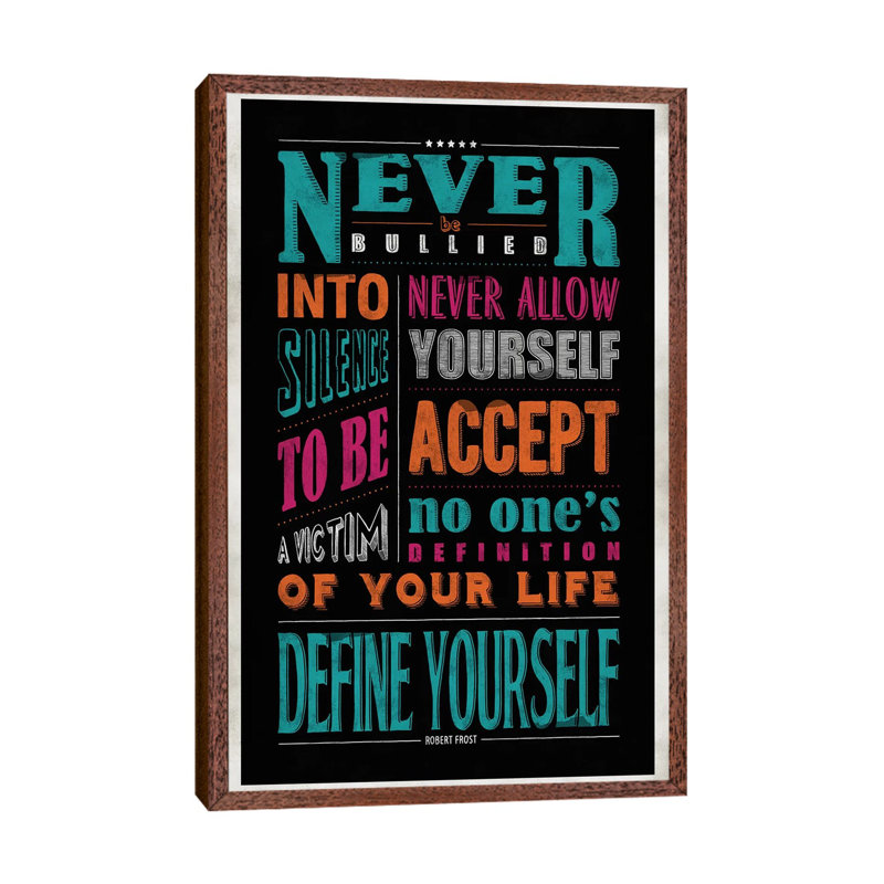 Define Yourself by Ester Kay - Print on Canvas, Classic Brown Wood Framed, 101.6 cm H x 66.04 cm W