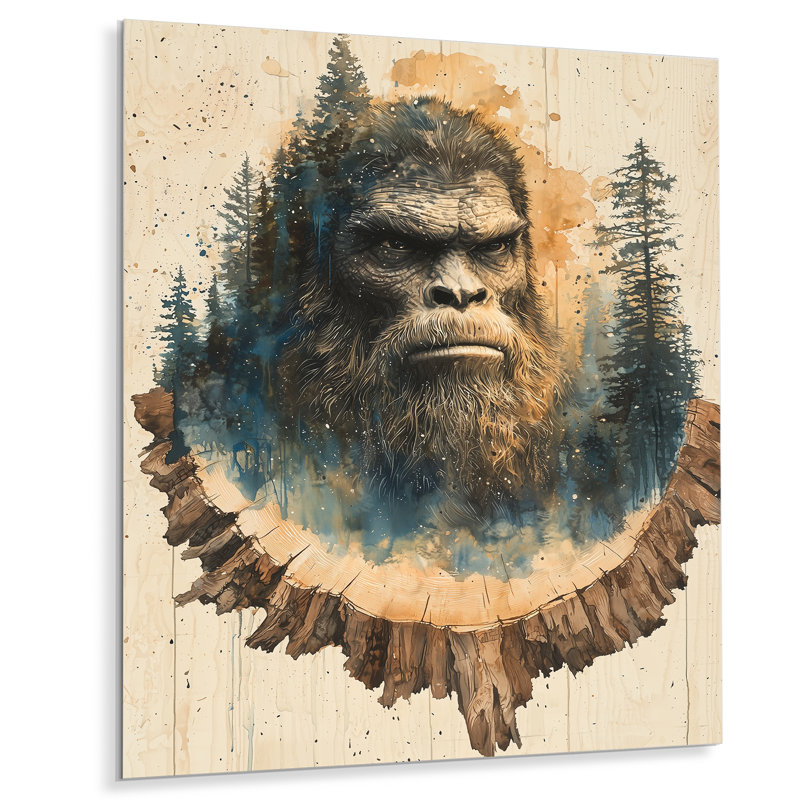 Criner - art mural en métal Bigfoot, H 20 po x l 12 po