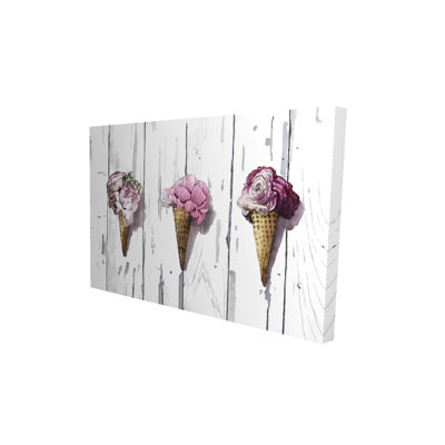 Cônes de pivoines - Toile rose pour décoration intérieure élégante