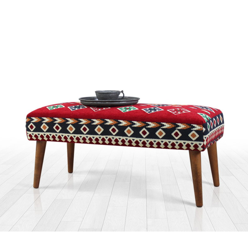 Parmele 91Cm Wide Rectangle Geometric Cocktail Ottoman
