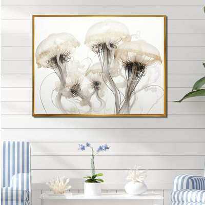 Minimalisme blanc méduse rêve II sur toile