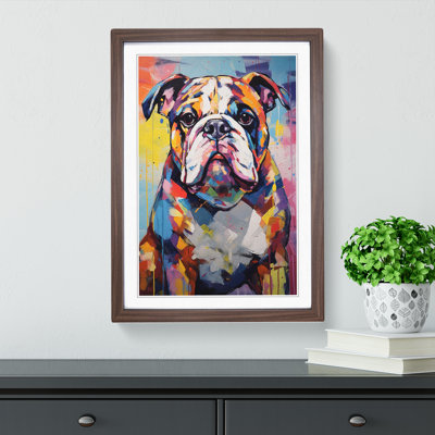 British Bulldog Expressionism - Framed Print