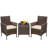 3 Piece Patio Rattan Seating Group with Cushions-1197274589-1100235492