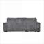 Canapés modulaires | Canapé-lit moderne en L coulissant pour salon, méridienne de rangement, USB, porte-gobelets, gris anthracite | Gris foncé | Rembourré