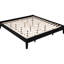Très grand lit universel noir, construction en bois massif, sans sommier, cadre, lit plateforme pour lit simple Gracefulness, profil bas, doit avoir