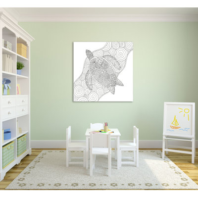«Wave Riding Turtle» par Pam Varacek - reproduction d'art sur toile tendue