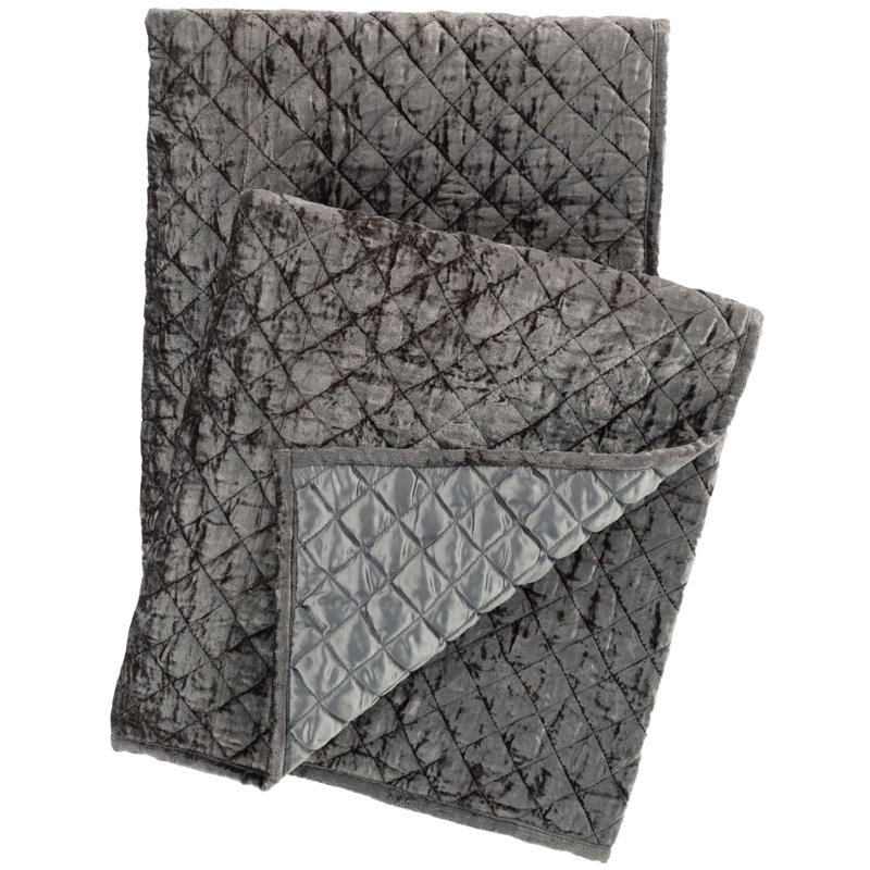 Patina Velvet Throw, Gray