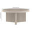Table basse de 32 po de largeur avec base cannelée - Centre blanc en aulne de style scandinave pour le salon | Holm-715092811-715092814