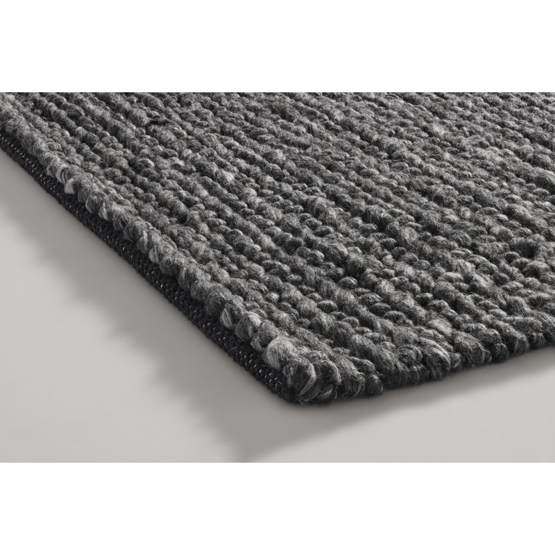 Pim Pim Wool Area Rug in Slate, Rectangle 6' x 9'