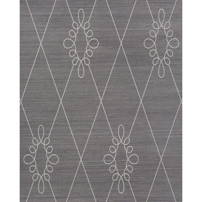 Sylvie Embroidered Sisal Wallpaper