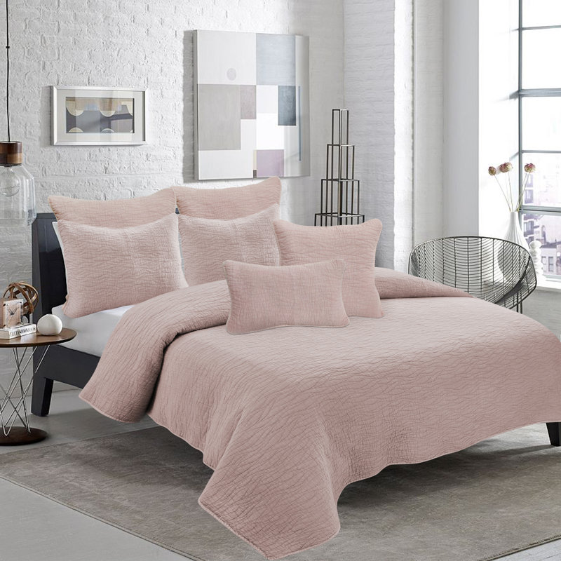 Ensemble de 2 taies décoratives européennes en coton Carson, Rose