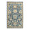 Camille Hand Knotted Wool Floral Area Rug in Navy/Beige