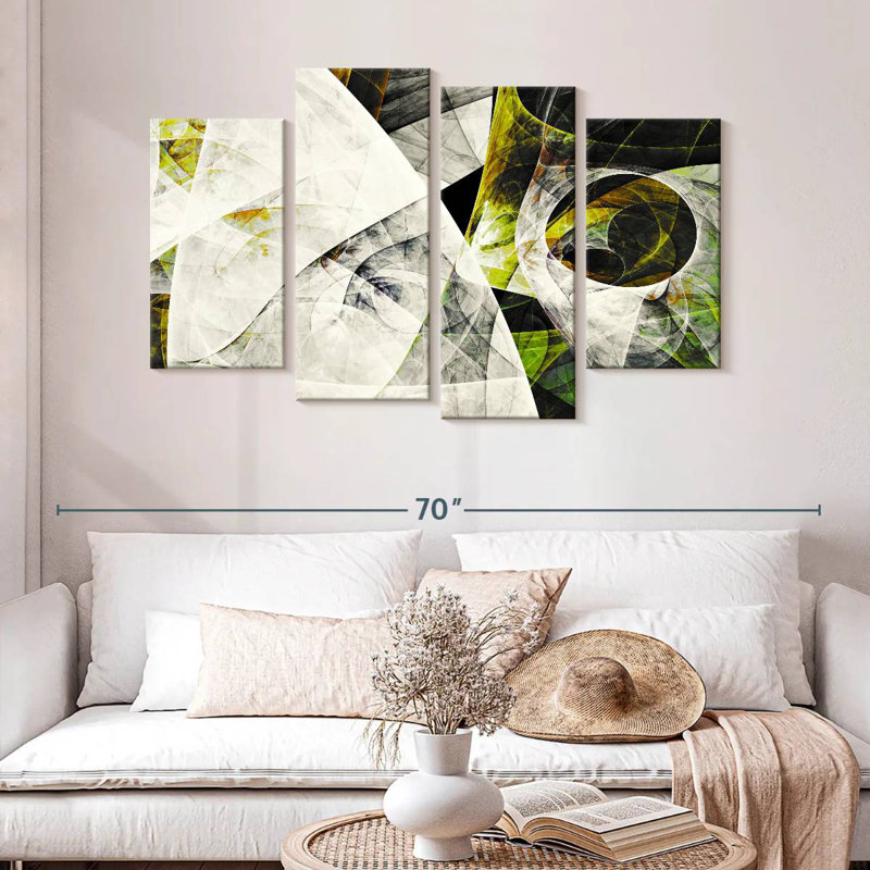 Avery Iced Lime Dynamic Abstract, 32" H x 52" W