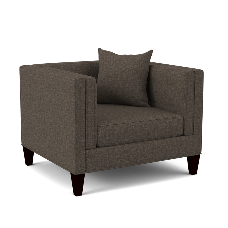 Fauteuil en polyester touffeté l 43 po Banelly, Napa rétro chenille