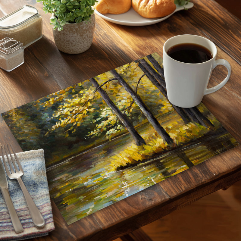 Fall Landscape Bedroom Placemat | Contemporary Home Decor