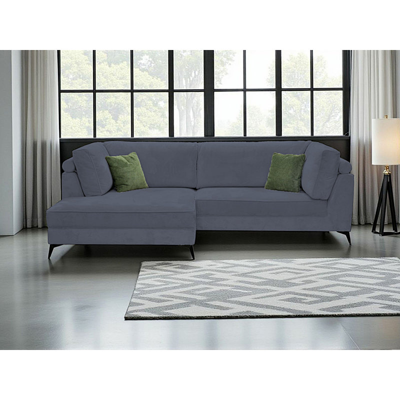 3 Seater Corner Sofa, Navy, Right Hand Facing