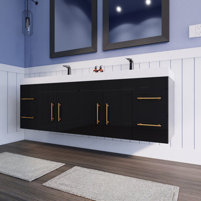 Amirea Double Bathroom Vanity with Acrylic Top