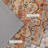 Washable Area Rug,  Vintage Indoor Distressed Carpet, Retro Floor Cover Foldable, Floral Print Mat for Living Room, Bedroom, Dining Room, Tawny Brown-1062178706