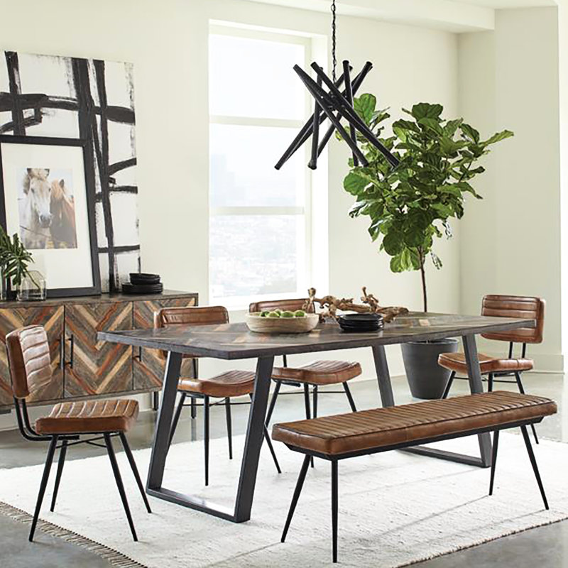 2 chaises d'appoint en chameau de style industriel 2 pièces, configuration en métal noir - utilisation en salle de 2 chaises avec pieds pour la salle à manger