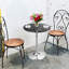 Round Metal Base Dining Table-115144106
