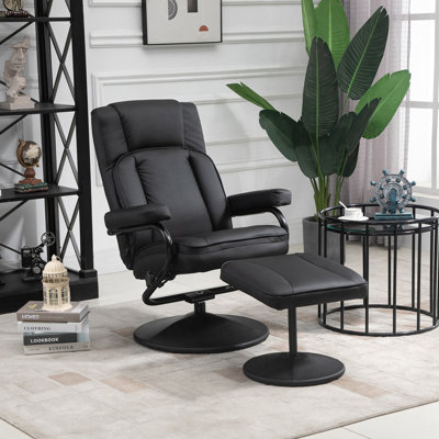 Fauteuil inclinable et pivotant avec repose-pieds