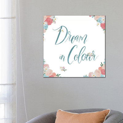 Spirit Stallion IV, Blush And Teal by James Wiens - Wrapped Canvas Print