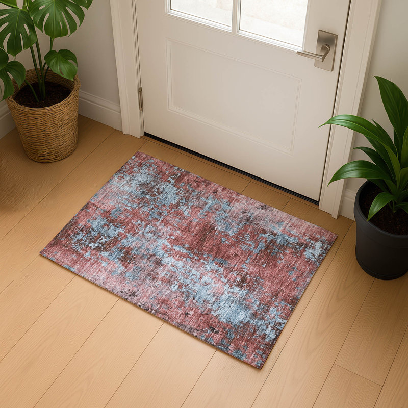 Tapis moderne lavable à la machine de qualité supérieure AMF1789, Rectangle 1 pi 8 po x 2 pi 6 po