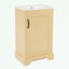 Meuble-lavabo de salle de bain avec lavabo avec porte à fermeture douce, support de rangement et tablette réglable