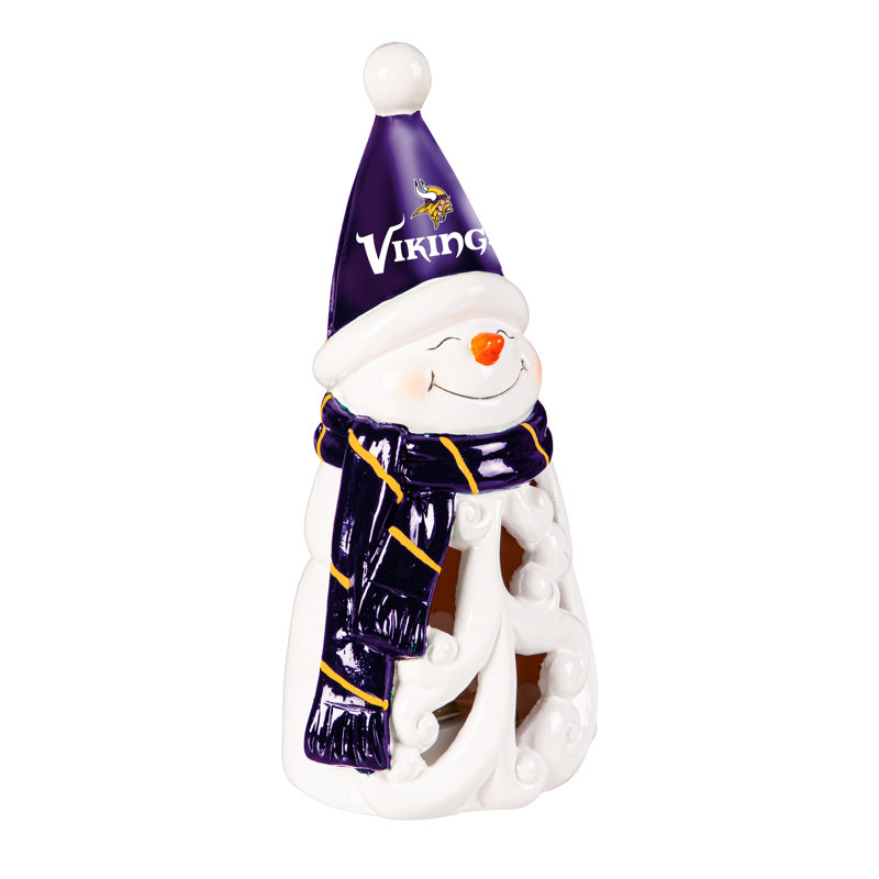Vikings du Minnesota, statuette à DEL bonhomme de neige, 8 po