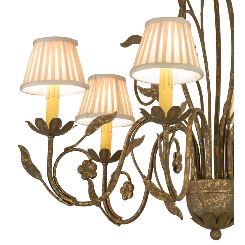 Lustre 6 lumières l 30 "Bordeaux