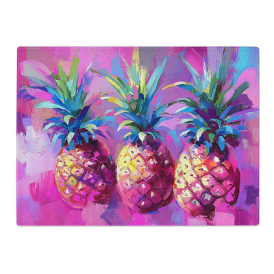 Pineapple  Glass Chopping Board