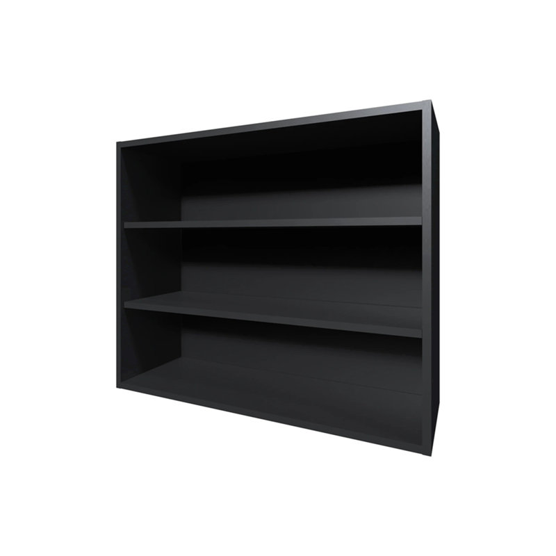 Wenge Wall Cabinet with Open Storage, 30 cm H x 36 cm W x 12 cm D