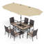 Ensemble de salle à manger de patio pour 6 personnes Leonard