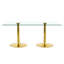 Clear Glass Classic Gold Metal Oval Dining Table for 4–8, Modern Minimalist Design