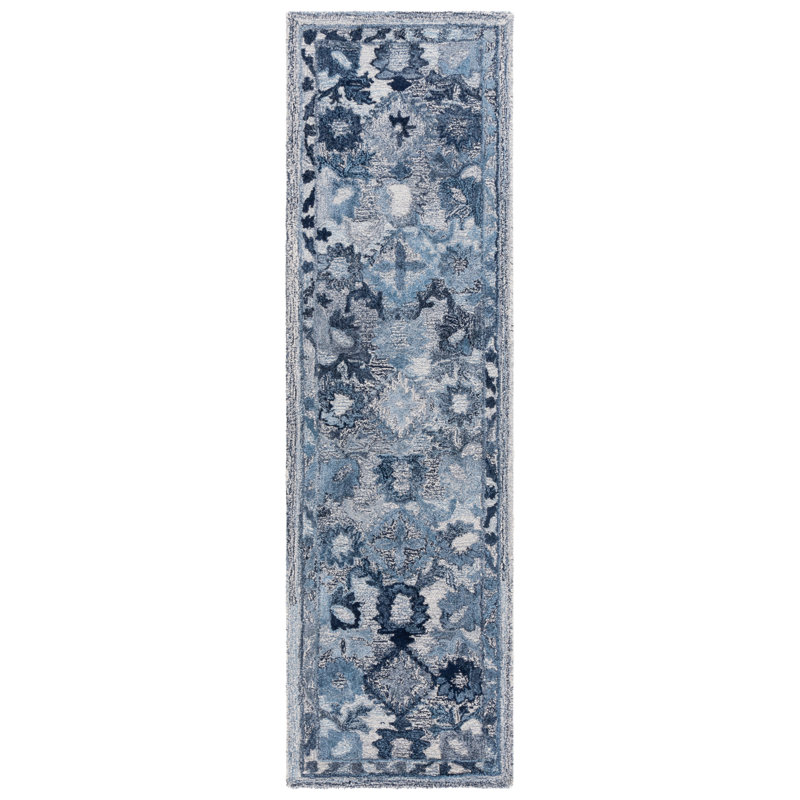 Comal 126 Area Rug In Navy, Runner 2'3" x 8'