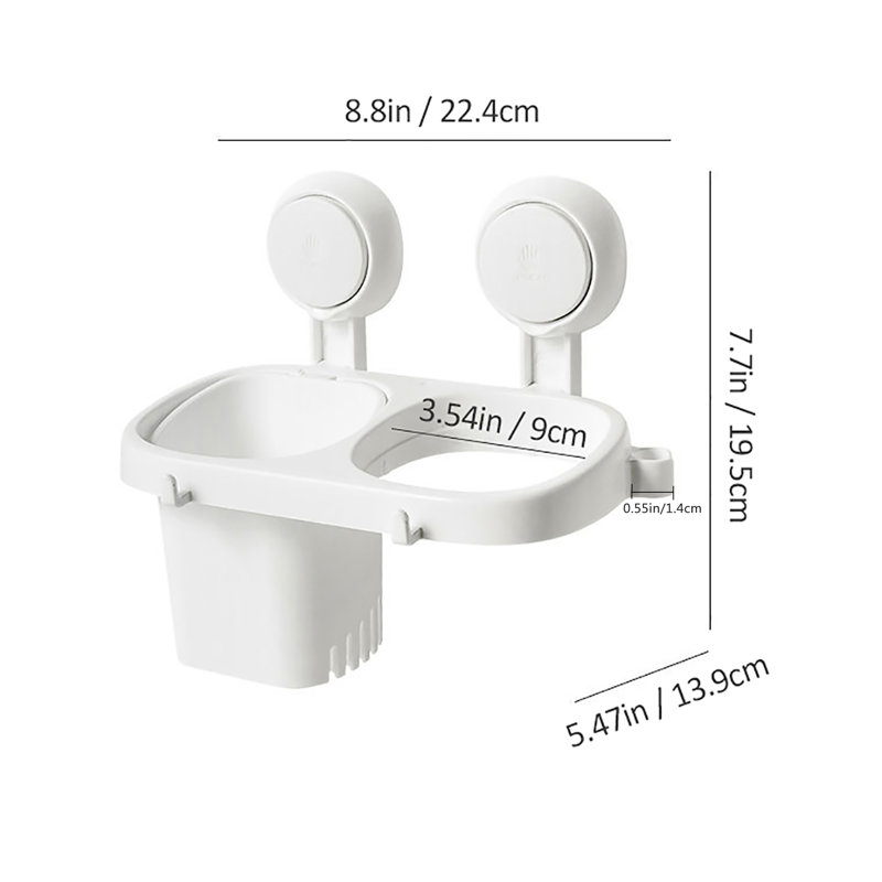 Cyanthia 8.8'' W Plastic Storage Rack