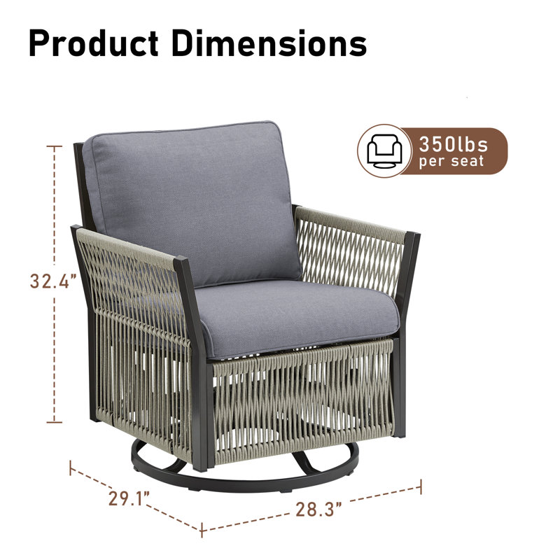 Chaise d'extérieur Noem, Gris