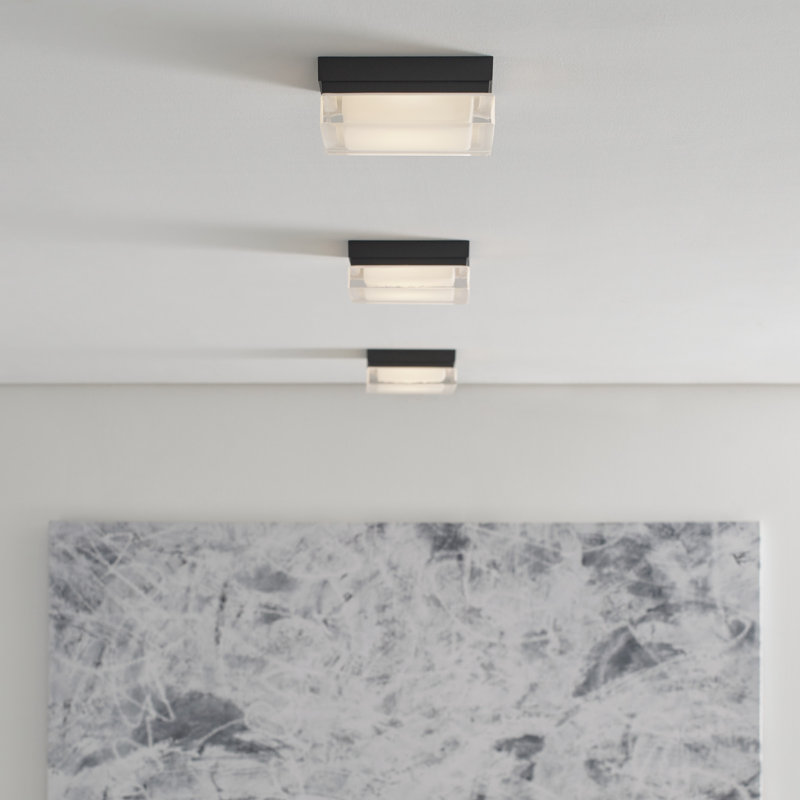 Boxie 1 - Light LED Flush Mount, Antique Bronze, 2700K
