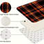 Ensemble de tapis de cuisine 3 pièces orange à carreaux noirs