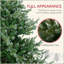 Arbre de Noël artificiel 7,5 pi avec 1288 branches, ouverture automatique, base en acier, forme large, branches faciles à façonner-763265434