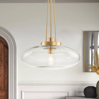 Luminaire suspendu doré 1 lumière pour salle à manger Levona