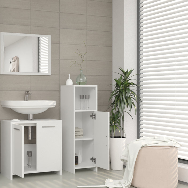 Vice 58cm Single Bathroom Vanity Base Only, White