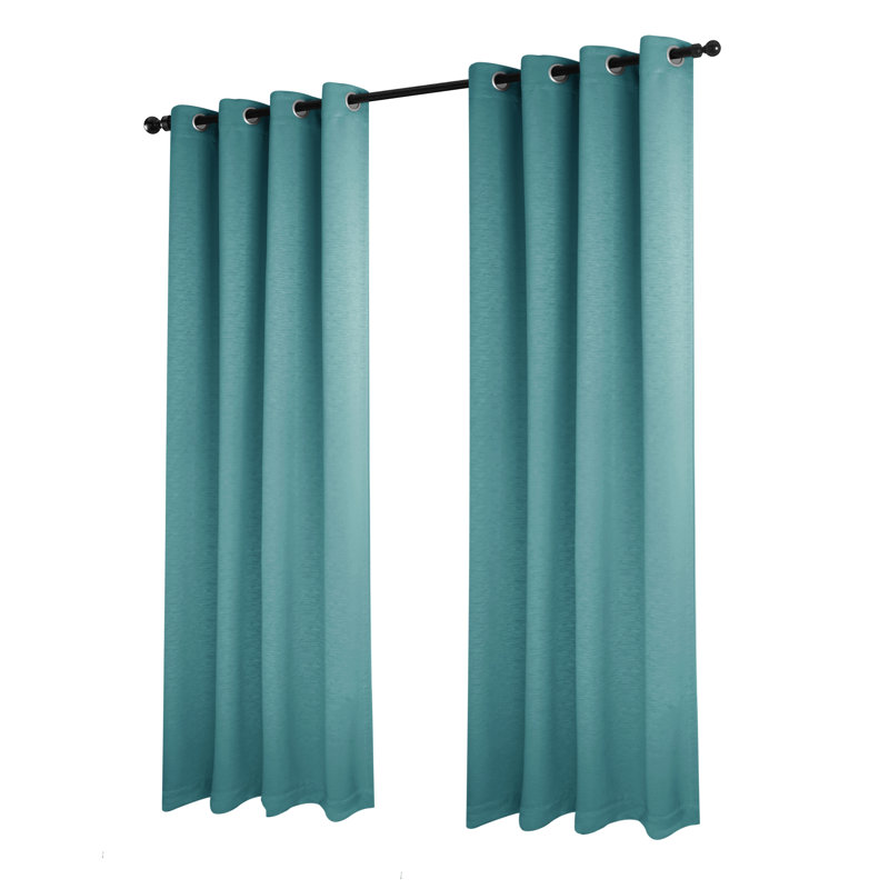 Ensemble de 2 rideaux isolants Lingle, Bleu sarcelle