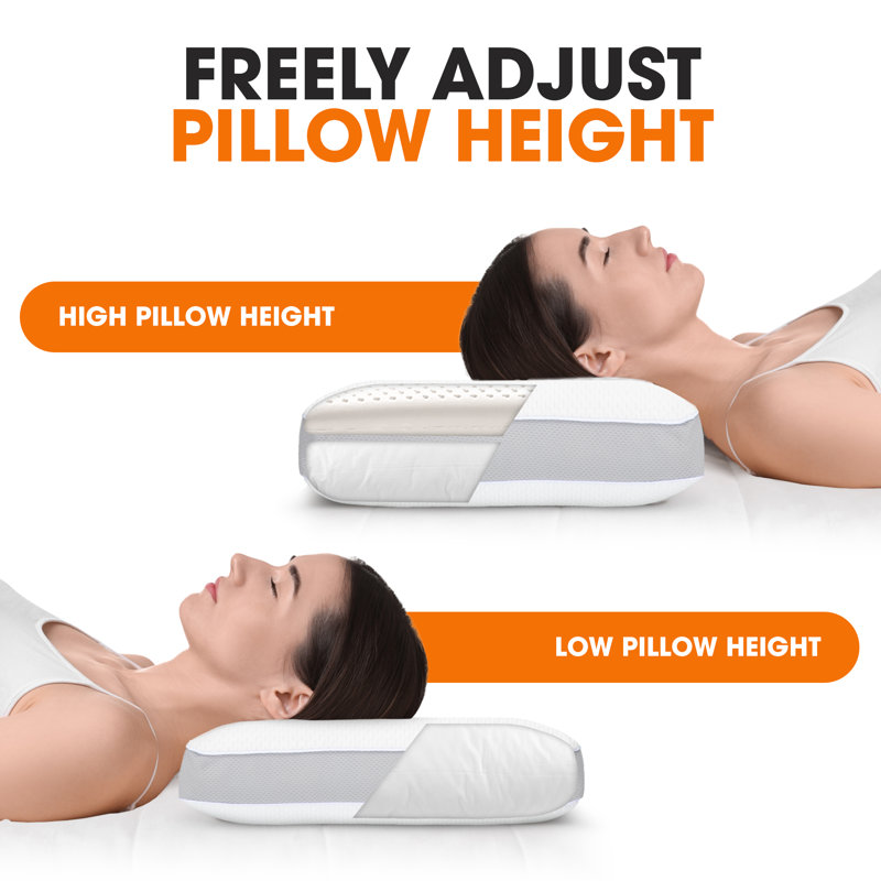 Dual-Sided Latex Foam Hypoallergenic Sleeping Pillow