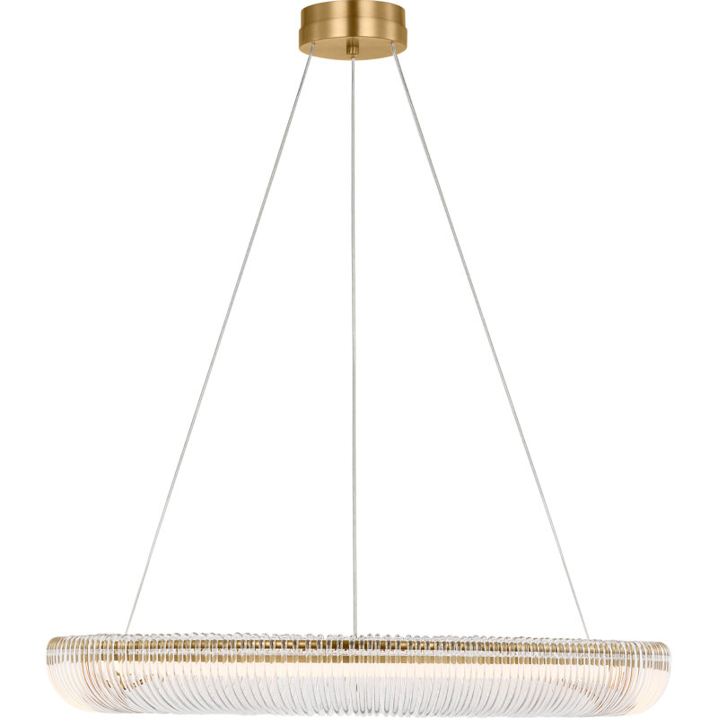 Pierce 1 - Light Chandelier, 30, Burnished Brass